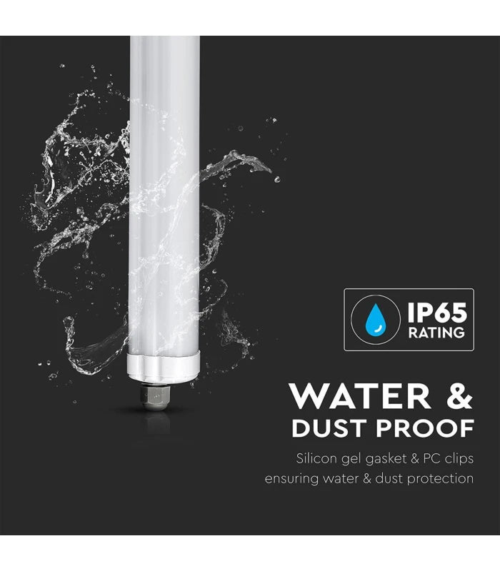 V-Tac vandtæt 48W komplet LED armatur 150cm