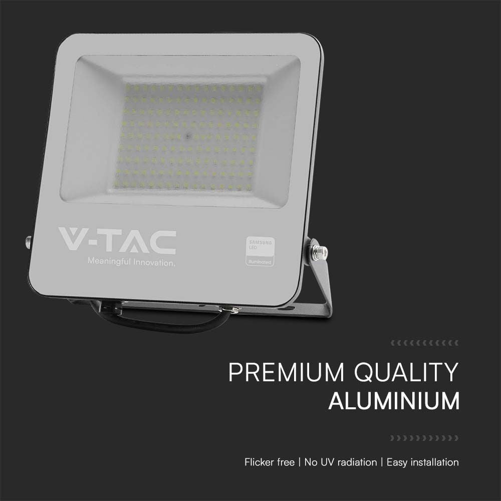 V-Tac 200W LED projektør, Samsung LED chip, 22960lm, IP65, udendørs brug