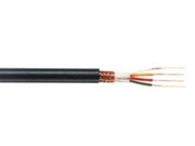 Mikrofonledning - 4 x 0,22mm², Ø5,5mm Sort (metervare)
