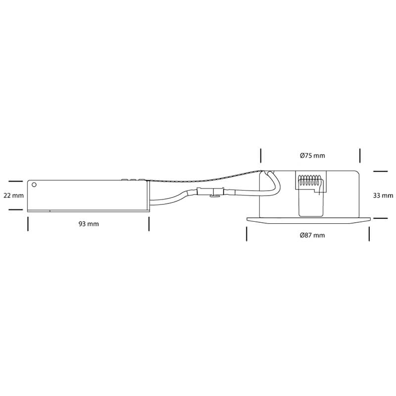 LED spot 6W 35° børstet 3000K 33mm. - Type: 3512