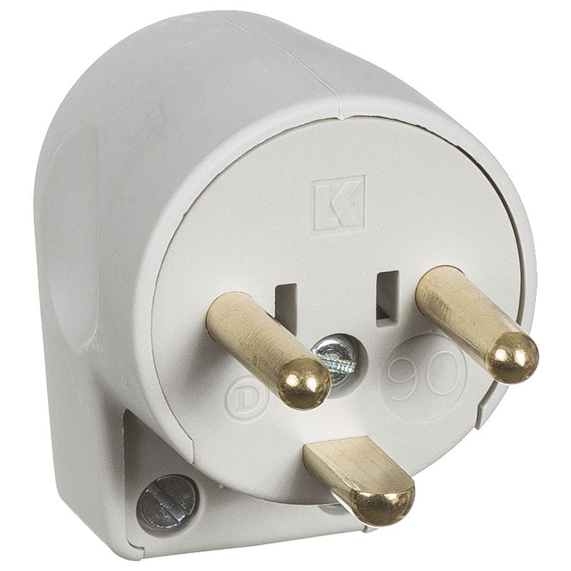 Vinklet stikprop rund m. jord - Lysegrå