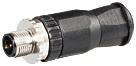 Løst stik M12 han lige 5-polet A-kodet med skrue terminaler 0,14 - 1,5mm2. Kabeldiameter 2,5-8mm