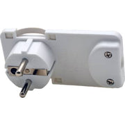 Schuko vinkelstikprop M/J hvid