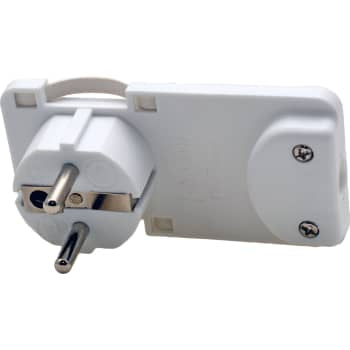 Schuko vinkelstikprop M/J hvid