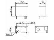 Miniature relæ - 24VDC / 7A, 1 x slutte (SRSB-24VDC-SAH)