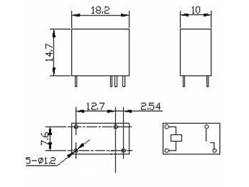 Miniature relæ - 24VDC / 7A, 1 x slutte (SRSB-24VDC-SAH)