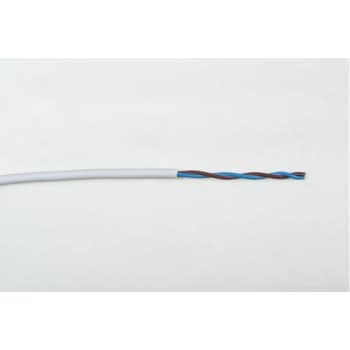 Ledning H05VV-F 2x1,50 hvid, R100