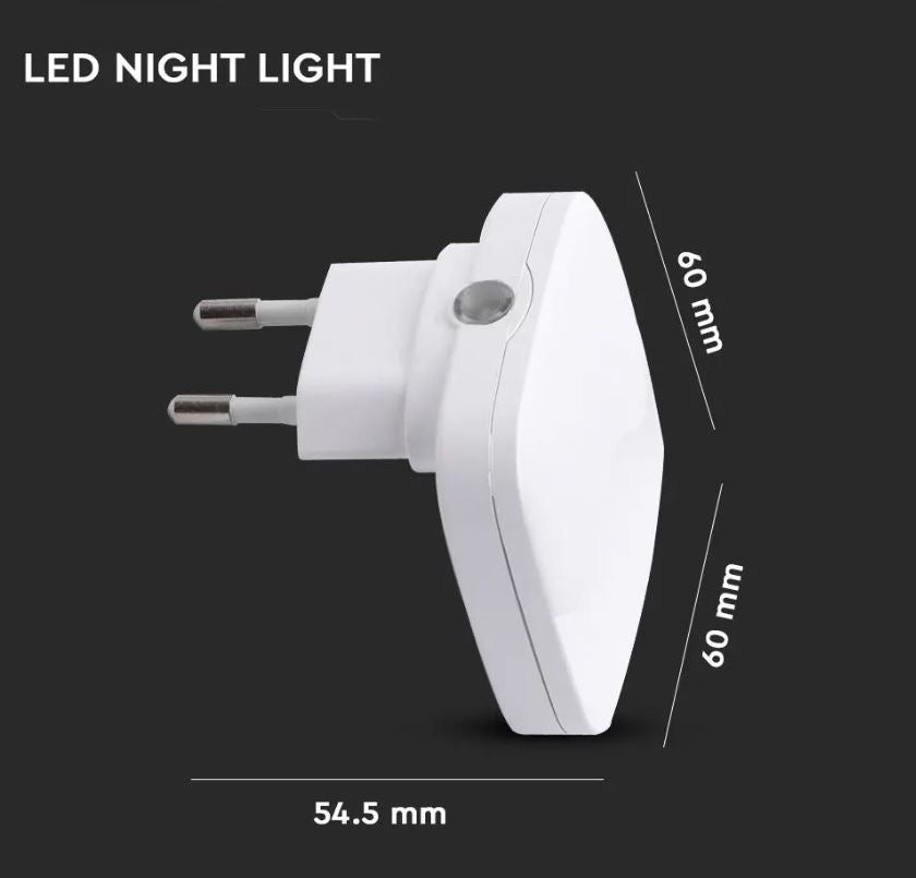 0,45W LED vågelampe Hvid, 230V,