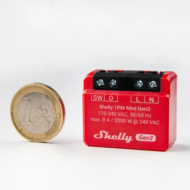 Shelly 1PM Mini (GEN 3) - WiFI relæ, effektmåling