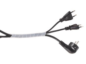 Spiral kabelsamler - 10m / Ø10mm (transparent hvid)