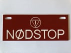 Skilt wirenødstop RØD.15X6CM 100000