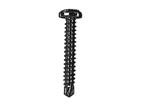 Selvskærende skrue - 4,2 x 19mm, blank stål (1 stk.)