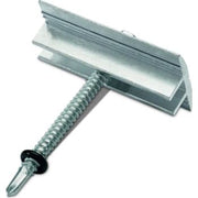 Mellemklemme 30-42 - montage fladtag, aluminium