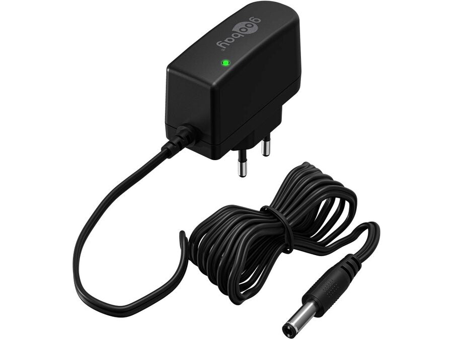 Netadapter - 12Vdc / 12W (1A), Sort (5,5/2,5mm stik)