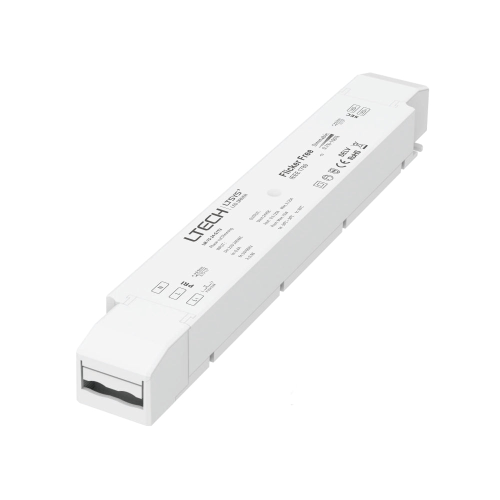 LTech 75W dæmpbar strømforsyning - 24V DC, 3.125A, Triac/push dim/CCT, IP20