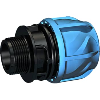 +GF+ iJOINT 20 mm x 3/4" overgang med nippel, PP, PN16