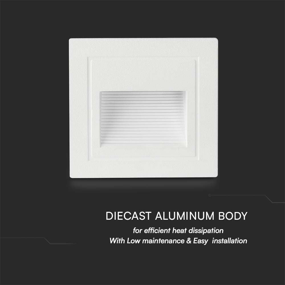 5W LED Trinlys - 3000K, hvid hus, effekt 5W, 380lm, RA80, IP65