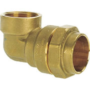 Isiflo 50 mm x 1.1/2" vinkel 90° med muffe, messing, PN16