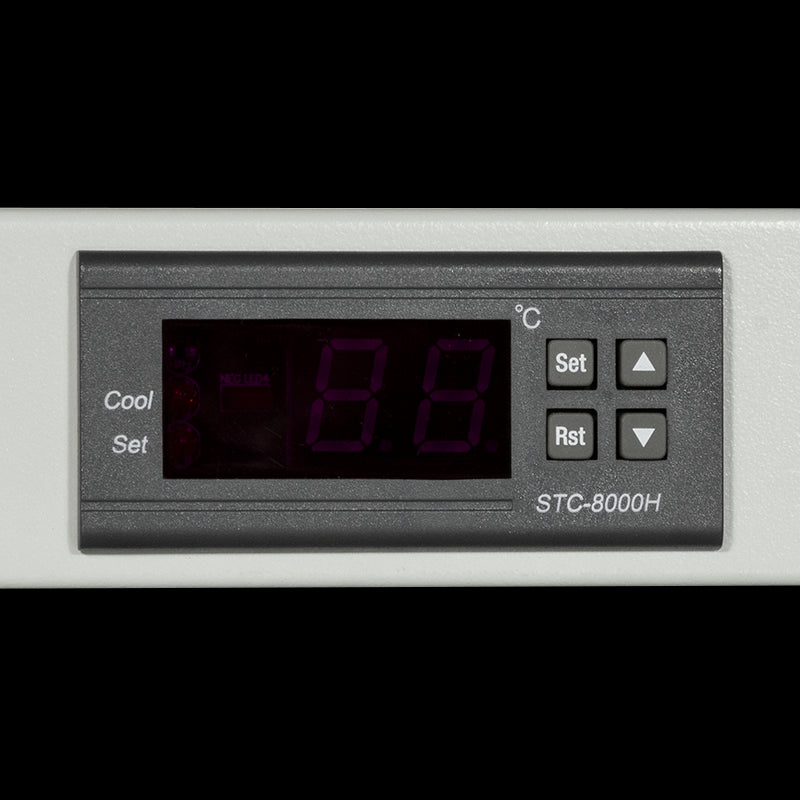 19" Rackkøler med 2 blæsere & termostat, Grå