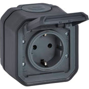 PLEXO55 komplet Schuko stikkontakt auto terminal 16A 2M antracit