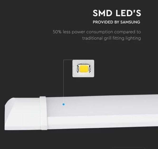 LED loftarmatur 30W 4000K 120cm