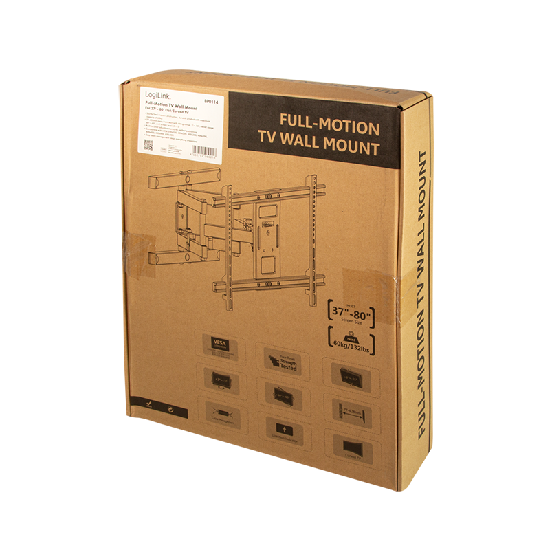 TV vægbeslag  37-80" vip- og drejbar (maks. 60 kg.) 428mm