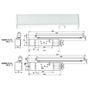 dormakaba Dørlukker TS 93 B EN 2-5 Contur Design hvid excl glideskinne