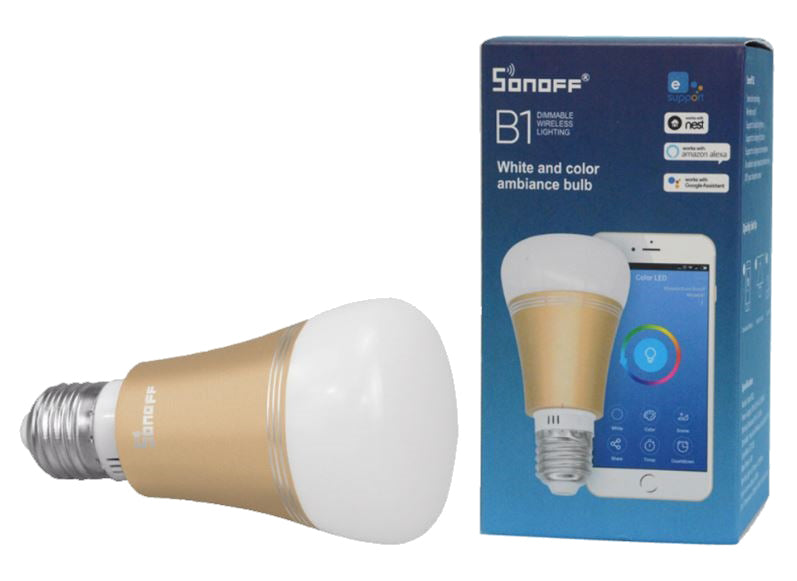 B1 - 6W dæmpbar RGB LED pære, E27 sokkel