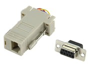 Seriel adapter - DSUB9 han til RJ45 hun
