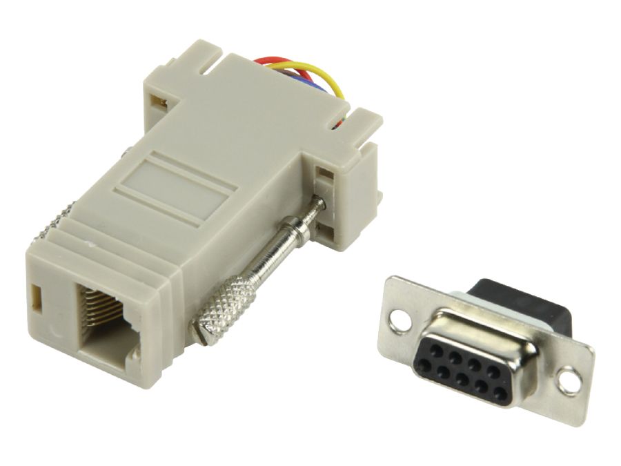 Seriel adapter - DSUB9 han til RJ45 hun