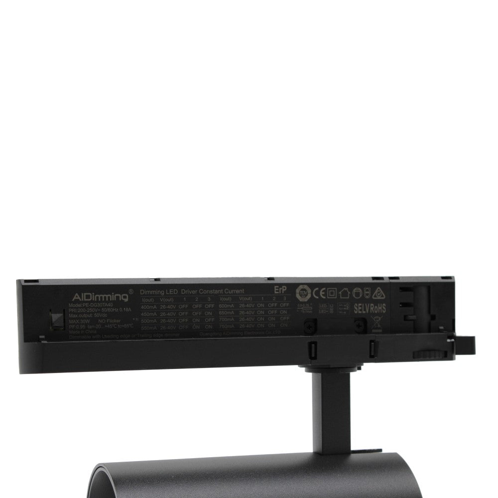 29W Sort Dæmpbar Skinnespot LEDlife 140 lm/W RA 90 38° 3-faset - Effektiv belysning til ethvert rum