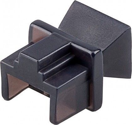 Støvdæksel til RJ45 port - Snap in, Sort (10 stk.)
