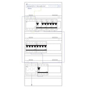 Boligtavle LLK3 T01.2030 m/transient T2/20 og sikringselem. hvid