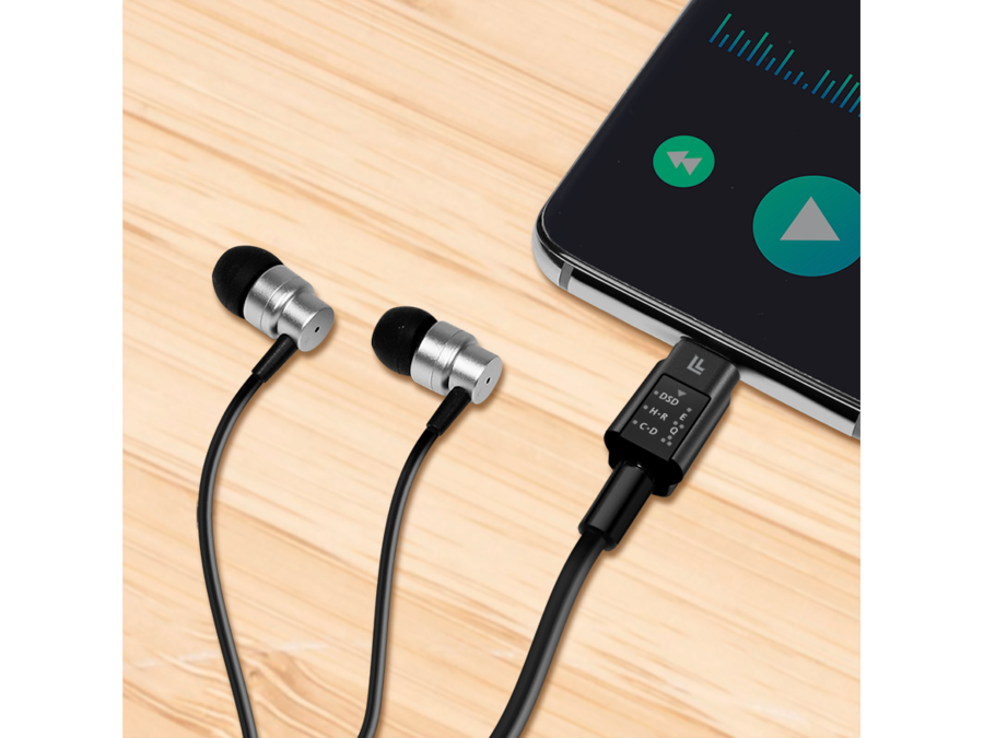 USB-C DAC audio adapter, USB-C han til 3.5mm JACK hun