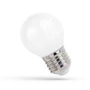 1W LED kronepære - G45, kultråd, matteret glas, E27, 230V, 90lm, RA80