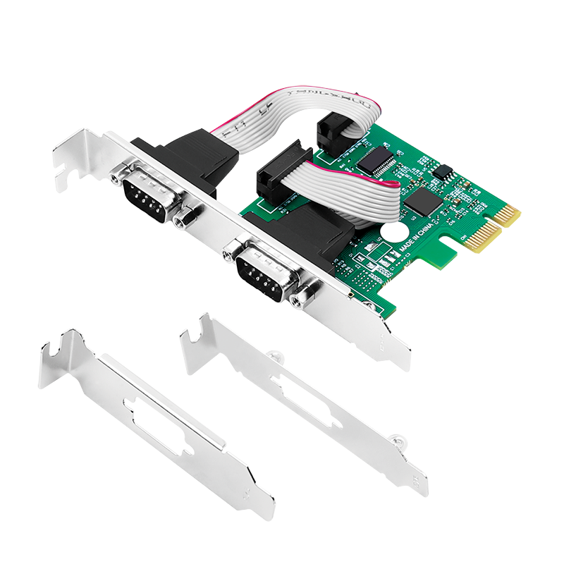 PCI-express kort, 2 x seriel port, RS232