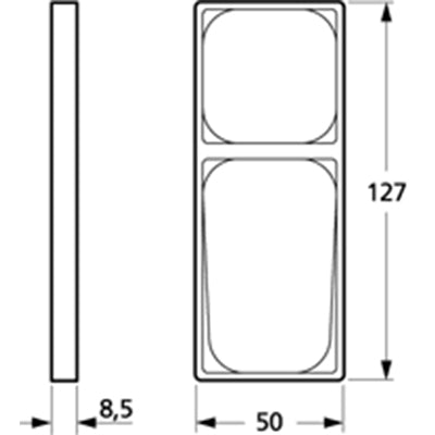 LK Fuga ramme Baseline 50 2½m - stålmetallic