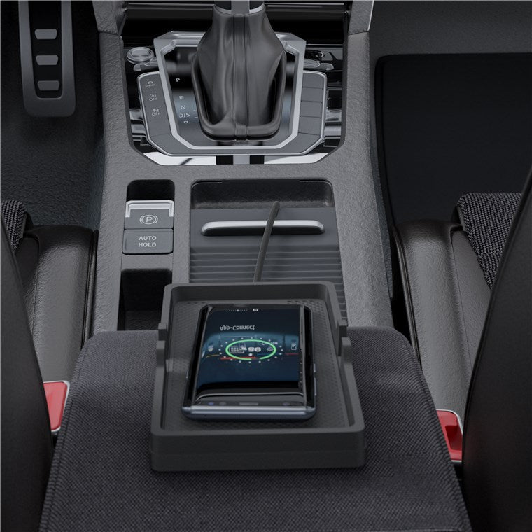 Trådløs QI oplader - Silikonebase, 15W, Sort