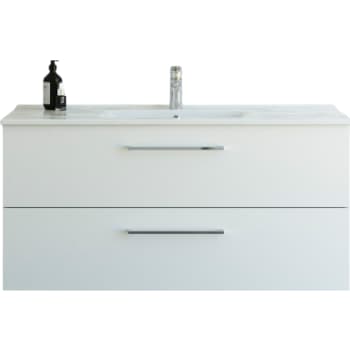 Dansani 121 cm møbelpk. Mido 2sk. vask AMBER, hvid mat