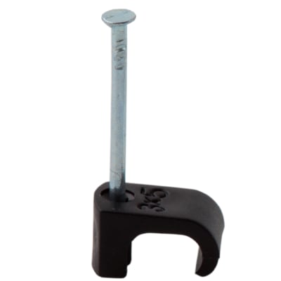 Kabelclips flad 3x5 1 pk. a/100 stk sort