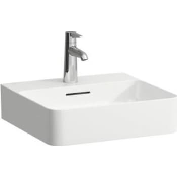 Laufen Val håndvask 45 x 42 cm med 1 hanehul & saphir keramik