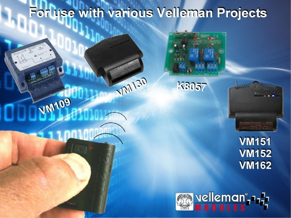 VM166T - 2 kanals fjernbetjening m. LED lys