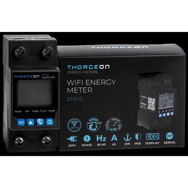 WIFI-Bimåler / Elmåler KWH med indbygget ur