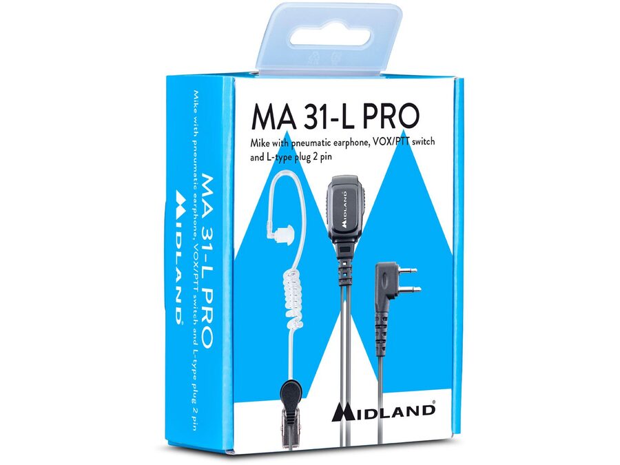 MA31-L Pro - Pneumatisk in-ear headset (2 pin Midland)