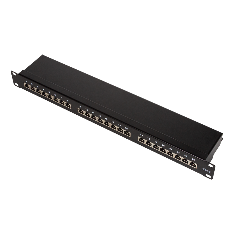 19" CAT6 Patch Panel - 24 Port, STP, Sort, EconLinie