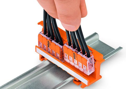 DIN-skinne mont.holder for 221-serie klemmemuffe