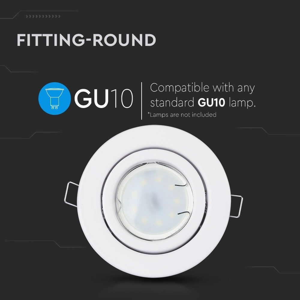 GU10 LED Pære, rund, hvid - Energibesparende lyskilde til dit hjem - Kvalitetsbelysning til enhver lejlighed