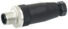 Løst stik M12 han lige 4-polet A-kodet med skrue terminaler maks.0,75mm2. Kabeldiameter 4-6mm