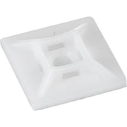 100 Stk - Strips / Kabelbinder holder 28 x 28 mm, klar med skruehul Ø5,7