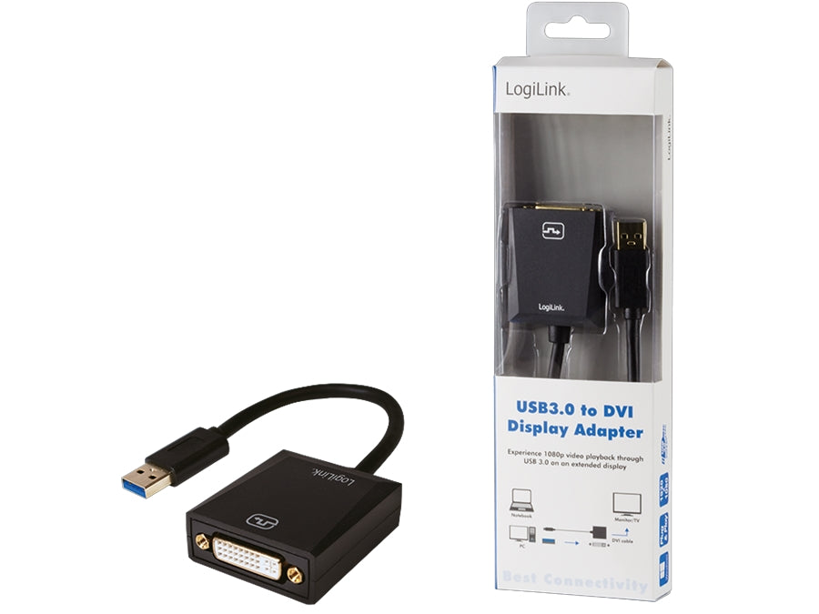 DVI konverter - USB 3.0 til DVI/(VGA)